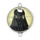 Connecteur Cabochon Argent - robe