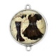 Connecteur Cabochon Argent - robe