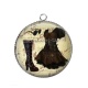 Pendentif Cabochon Argent - robe