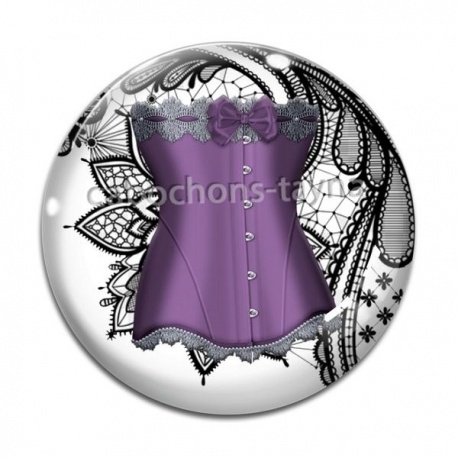 Cabochon Verre - corsé