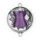 Connecteur Cabochon Argent - corsé