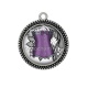 Pendentif Cabochon Argent - corsé