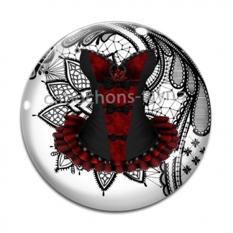 Cabochon Verre - corsé