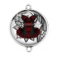 Connecteur Cabochon Argent - corsé