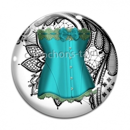 Cabochon Verre - corsé