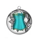 Pendentif Cabochon Argent - corsé