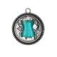 Pendentif Cabochon Argent - corsé