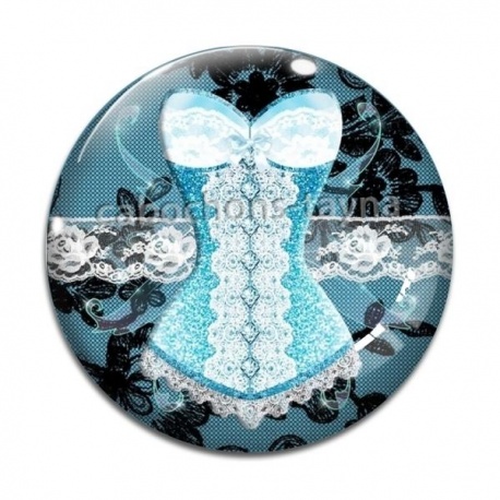 Cabochon Verre - corsé