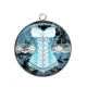 Pendentif Cabochon Argent - corsé