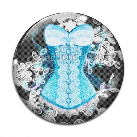 Cabochon Verre - corsé