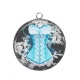 Pendentif Cabochon Argent - corsé