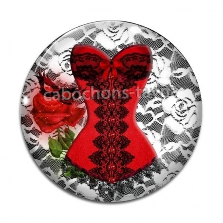Cabochon Verre - corsé