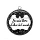 Pendentif Cabochon Argent - je suis libre d'aller de l'avant