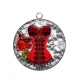 Pendentif Cabochon Argent - corsé