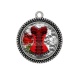 Pendentif Cabochon Argent - corsé