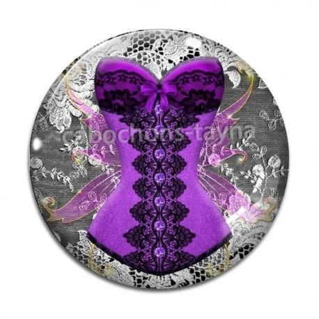 Cabochon Verre - corsé