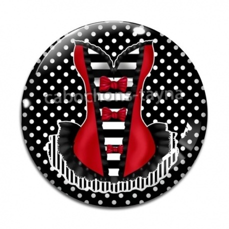 Cabochon Verre - corsé