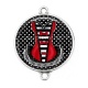 Connecteur Cabochon Argent - corsé