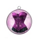 Pendentif Cabochon Argent - corsé