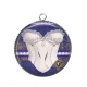 Pendentif Cabochon Argent - corsé