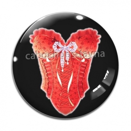 Cabochon Verre - corsé