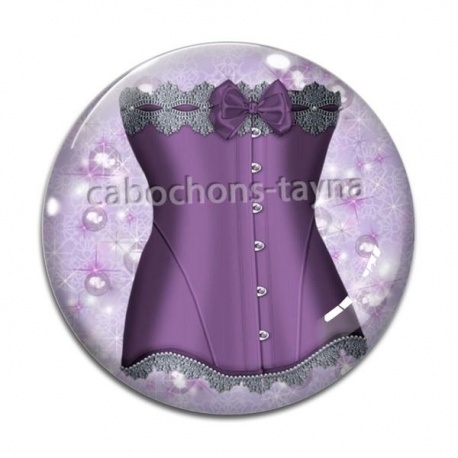 Cabochon Verre - corsé