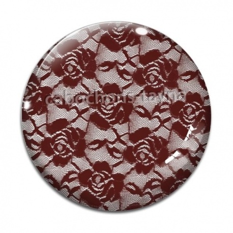 Cabochon Verre - fond de dentelle