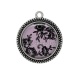 Pendentif Cabochon Argent - fond de dentelle