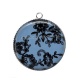 Pendentif Cabochon Argent - fond de dentelle