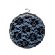 Pendentif Cabochon Argent - fond de dentelle