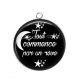 Pendentif Cabochon Argent - tout commence par un rêve