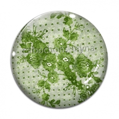 Cabochon Verre - fond de dentelle