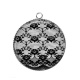 Pendentif Cabochon Argent - fond de dentelle