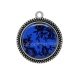Pendentif Cabochon Argent - fond de dentelle