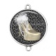 Connecteur Cabochon Argent - chaussure