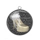 Pendentif Cabochon Argent - chaussure