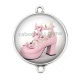 Connecteur Cabochon Argent - chaussure