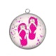Pendentif Cabochon Argent - tong