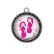 Pendentif Cabochon Argent - tong