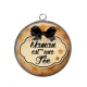 Pendentif Cabochon Argent - maman est une fée