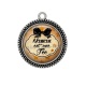 Pendentif Cabochon Argent - maman est une fée