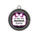 Pendentif Cabochon Argent - je suis une maman d'enfer