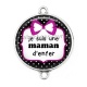 Connecteur Cabochon Argent - je suis une maman d'enfer