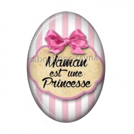 Cabochon Résine Ovale - maman est une princesse