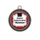 Pendentif Cabochon Argent - joyeux anniversaire maman