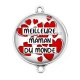 Connecteur Cabochon Argent - meilleure maman