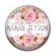 Cabochon Résine - maman je t'aime