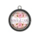Pendentif Cabochon Argent - maman je t'aime