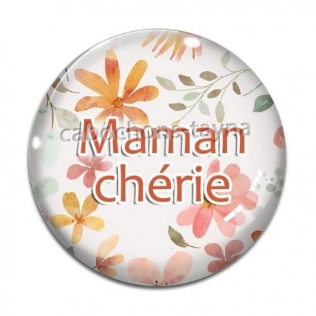 Cabochon Verre - maman chérie