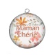 Pendentif Cabochon Argent - maman chérie